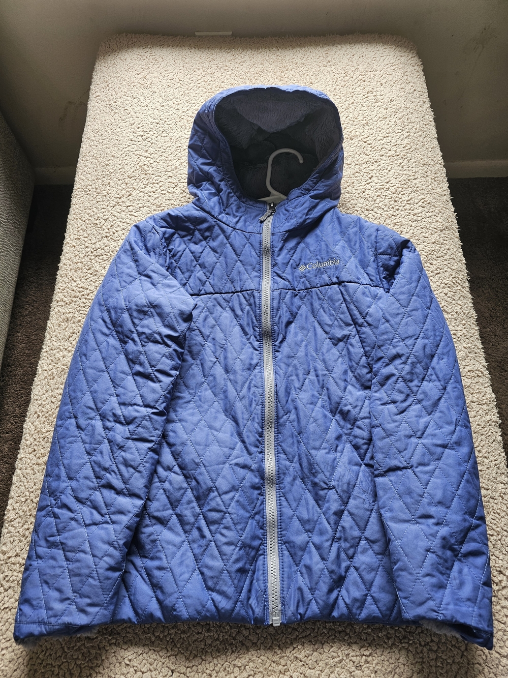 Columbia Girls' Quilted Hooded Jacket - Blue